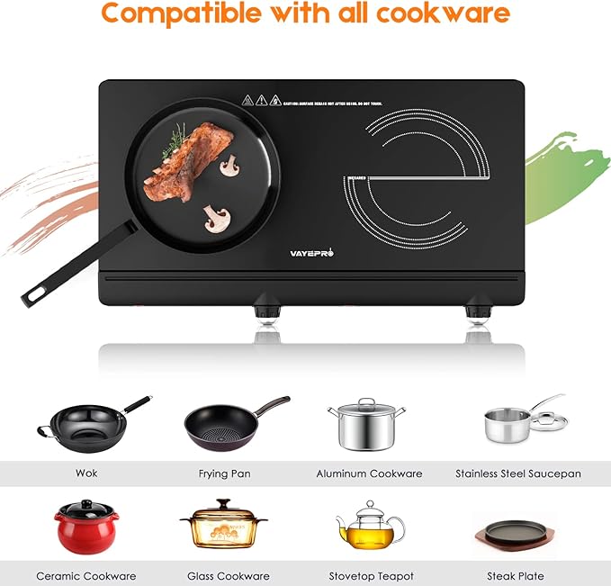 Vayepro 1800W Infrared Double Burner