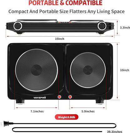 Vayepro 1800W Portable Electric Stove