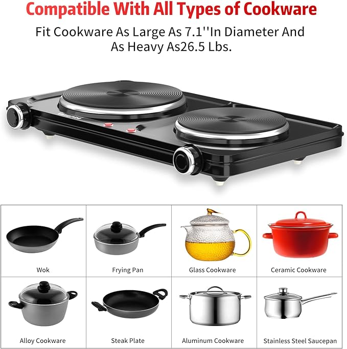 Vayepro 1800W Portable Electric Stove