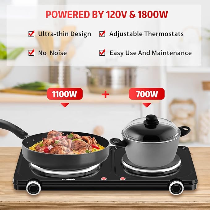 Vayepro 1800W Portable Electric Stove