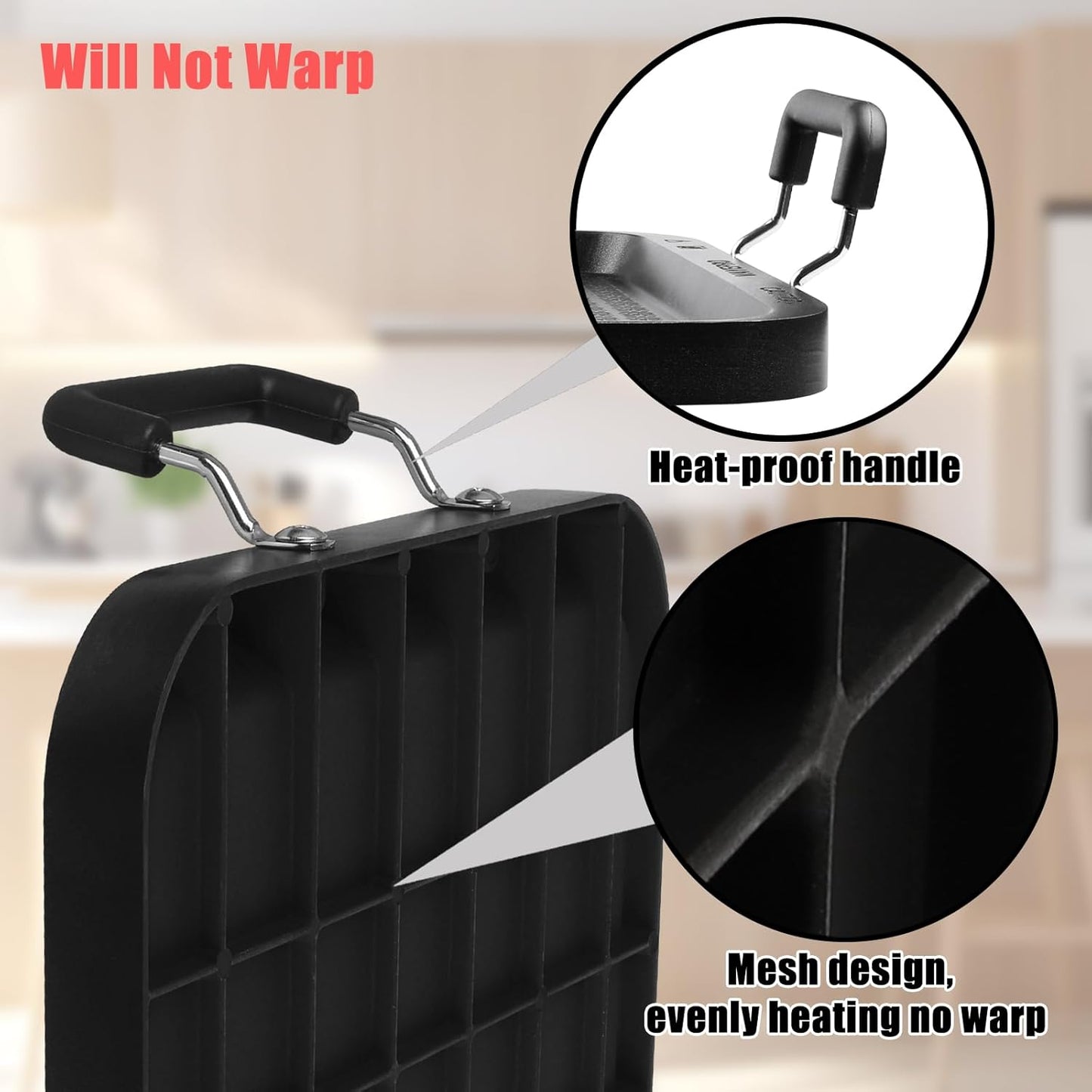 Vayepro 2 Burner Griddle Pan with Glass Lid,Stove Top Flat Griddle for Glass Stove Top,Aluminum Pancake Griddle,Non-Stick Griddle for Gas Grill